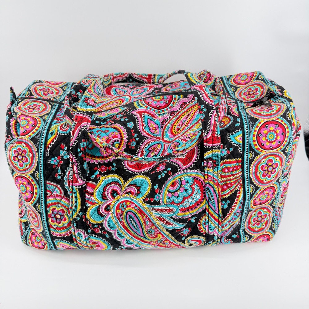 Vera Bradley Sun Valley Quilted Duffel Bag Paisley Multicolor - Large